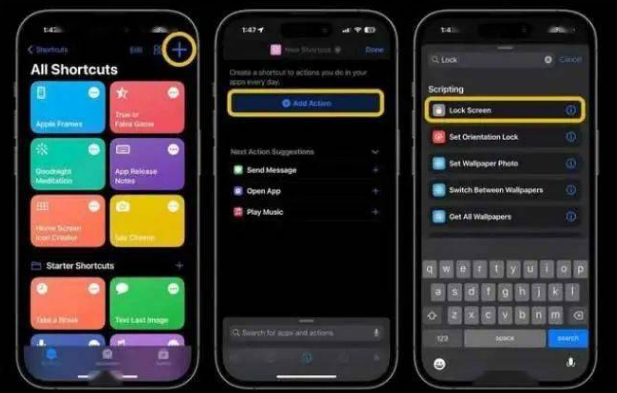 左云苹果14锁屏维修店分享iPhone14升级iOS16.4后如何创建锁屏快捷方式 