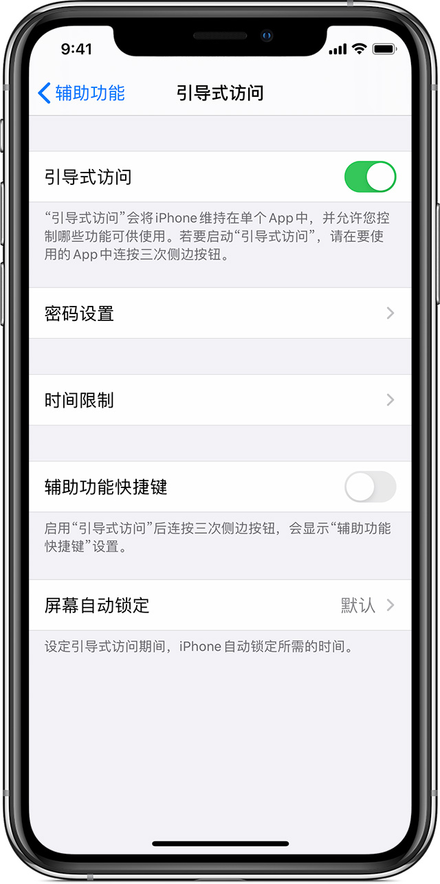 左云苹果手机维修分享如何在 iPhone 上退出引导式访问 